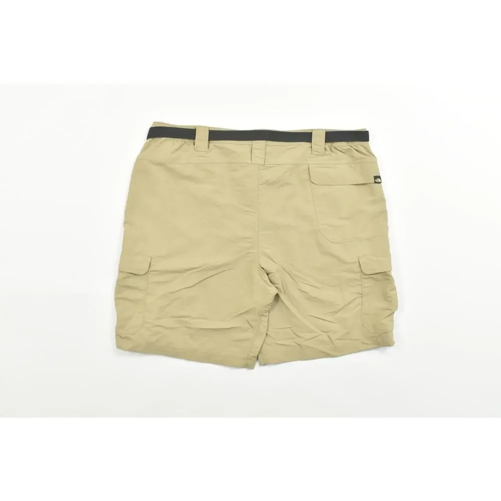 The North Face Men's Tan Nylon Hiking Cargo Shorts Size XXL Regular With Belt